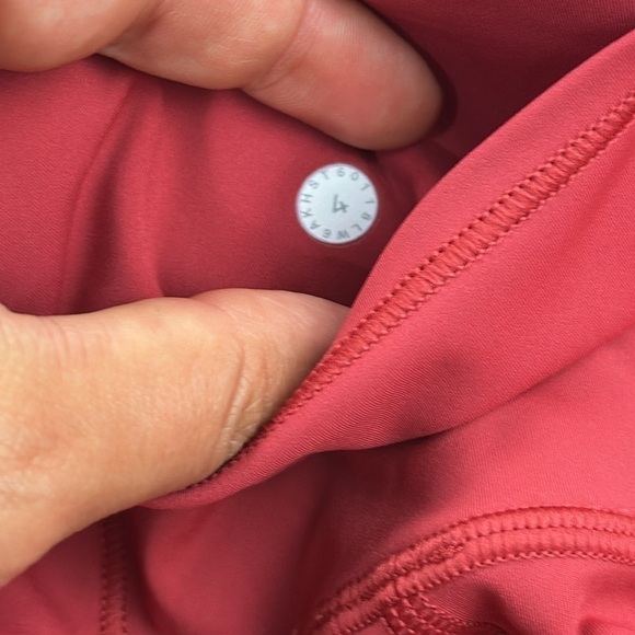 Lululemon Fast & Free Crop II *Nulux 19" Persian Red - Picture 5 of 5